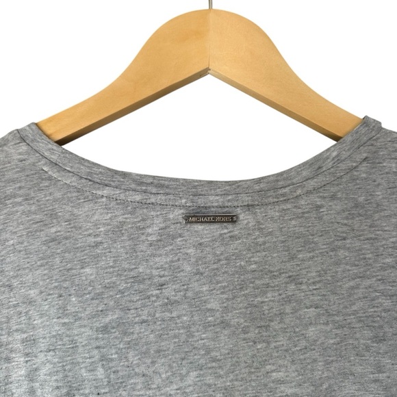 Michael Kors Flutter Sleeve Gray Short-Sleeve T-Shirt, Large - Picture 4 of 5